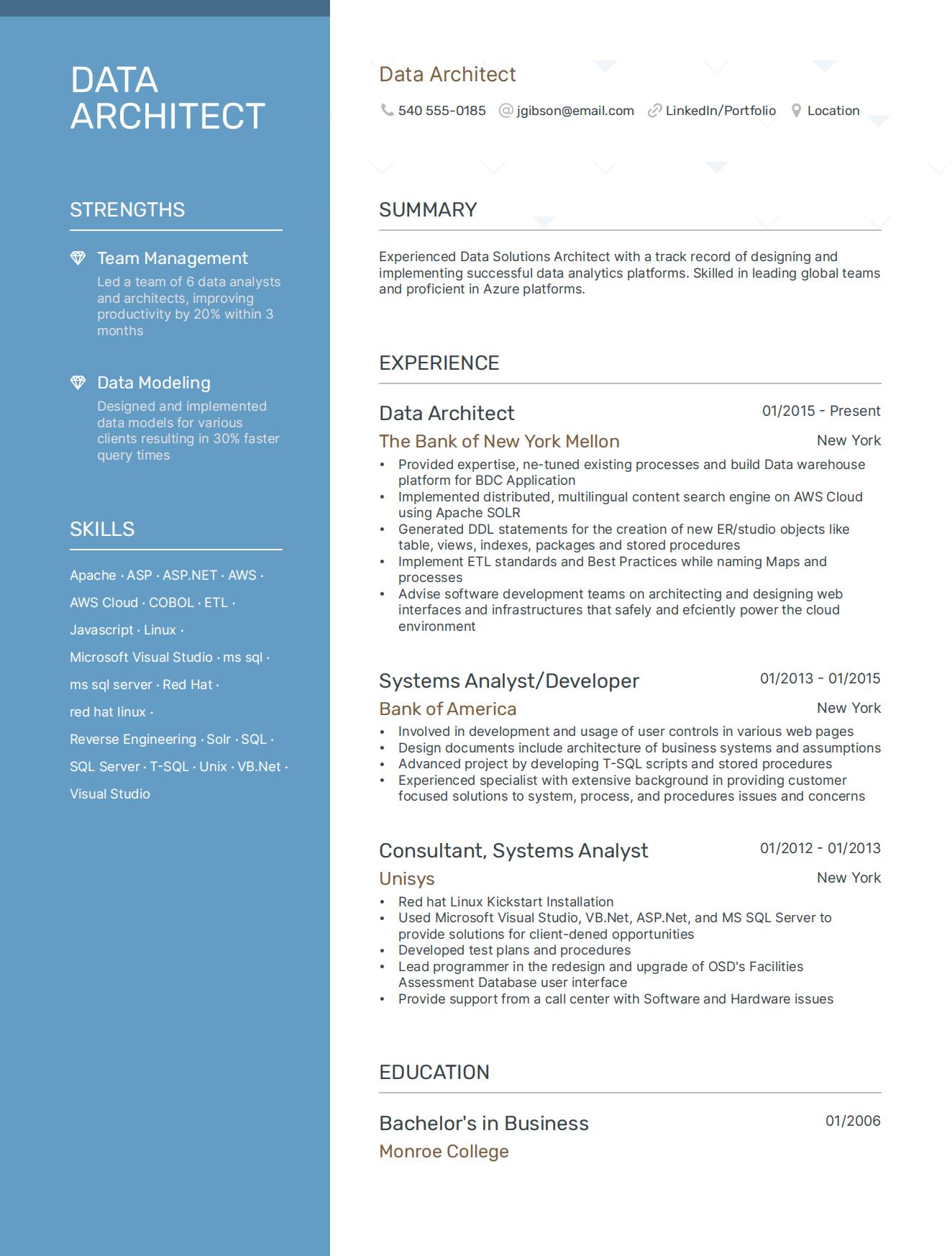 8 Data Architect Resume Examples For 2024